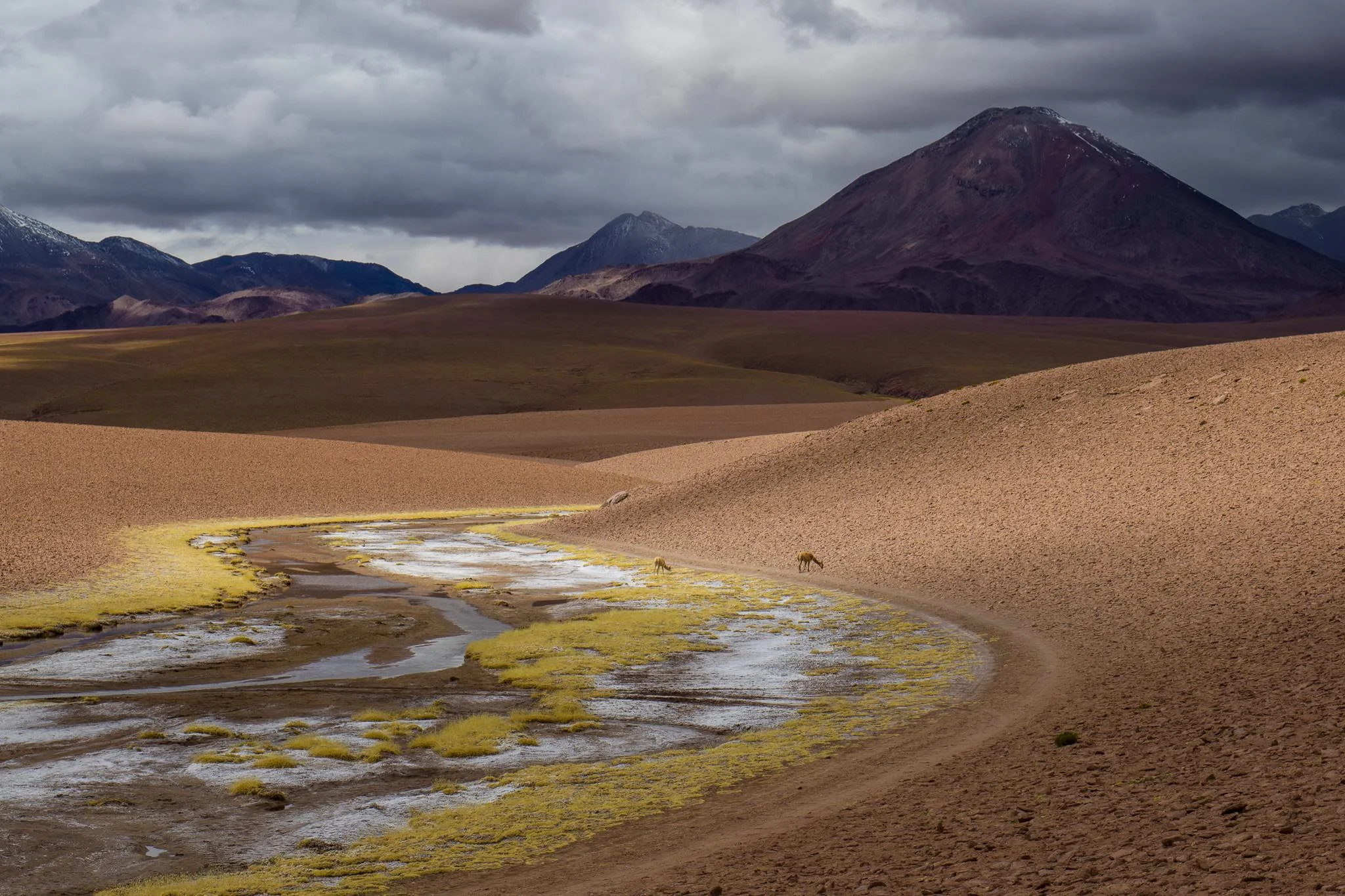 Volcano over the desert