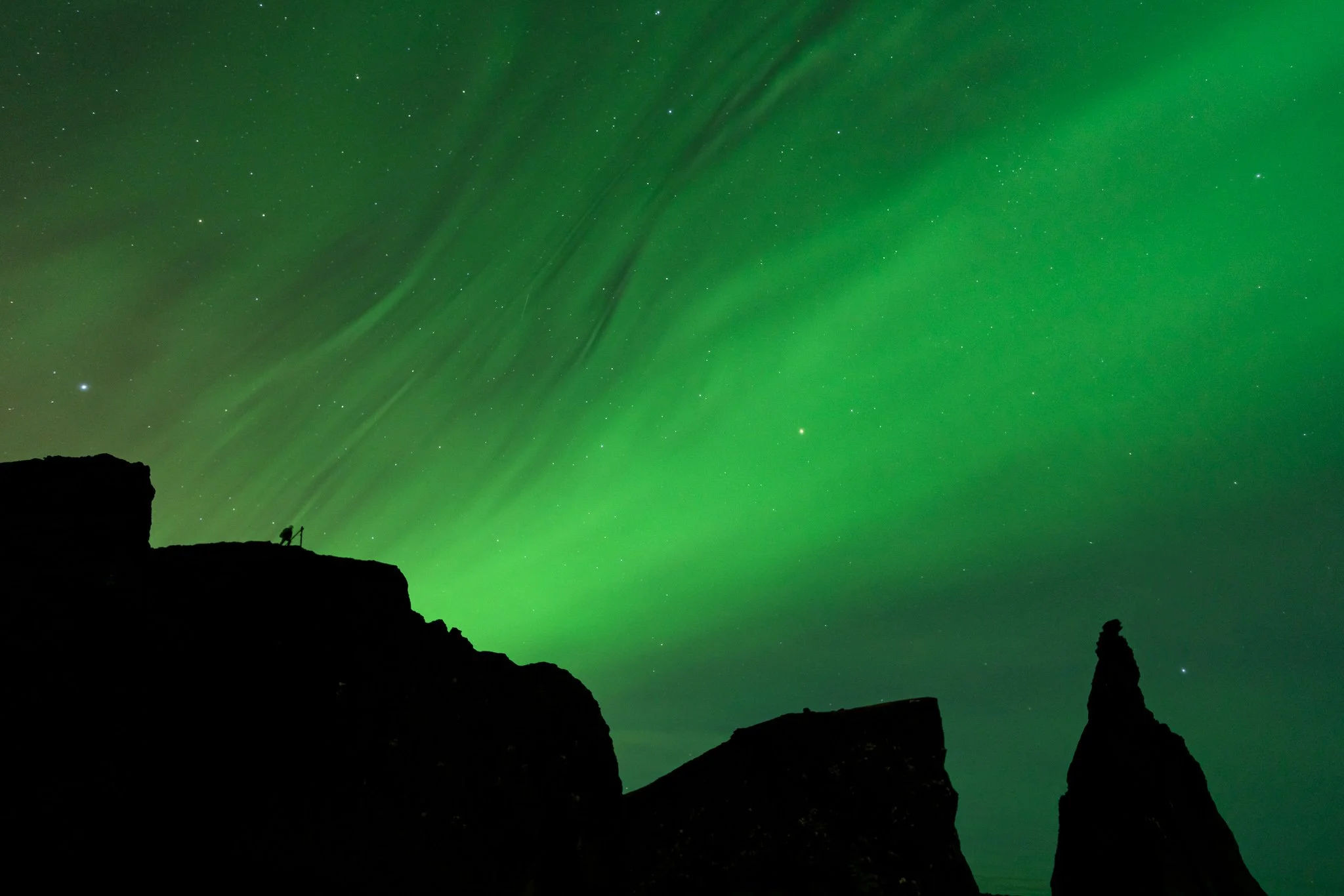 Aurora over southwest Iceland
