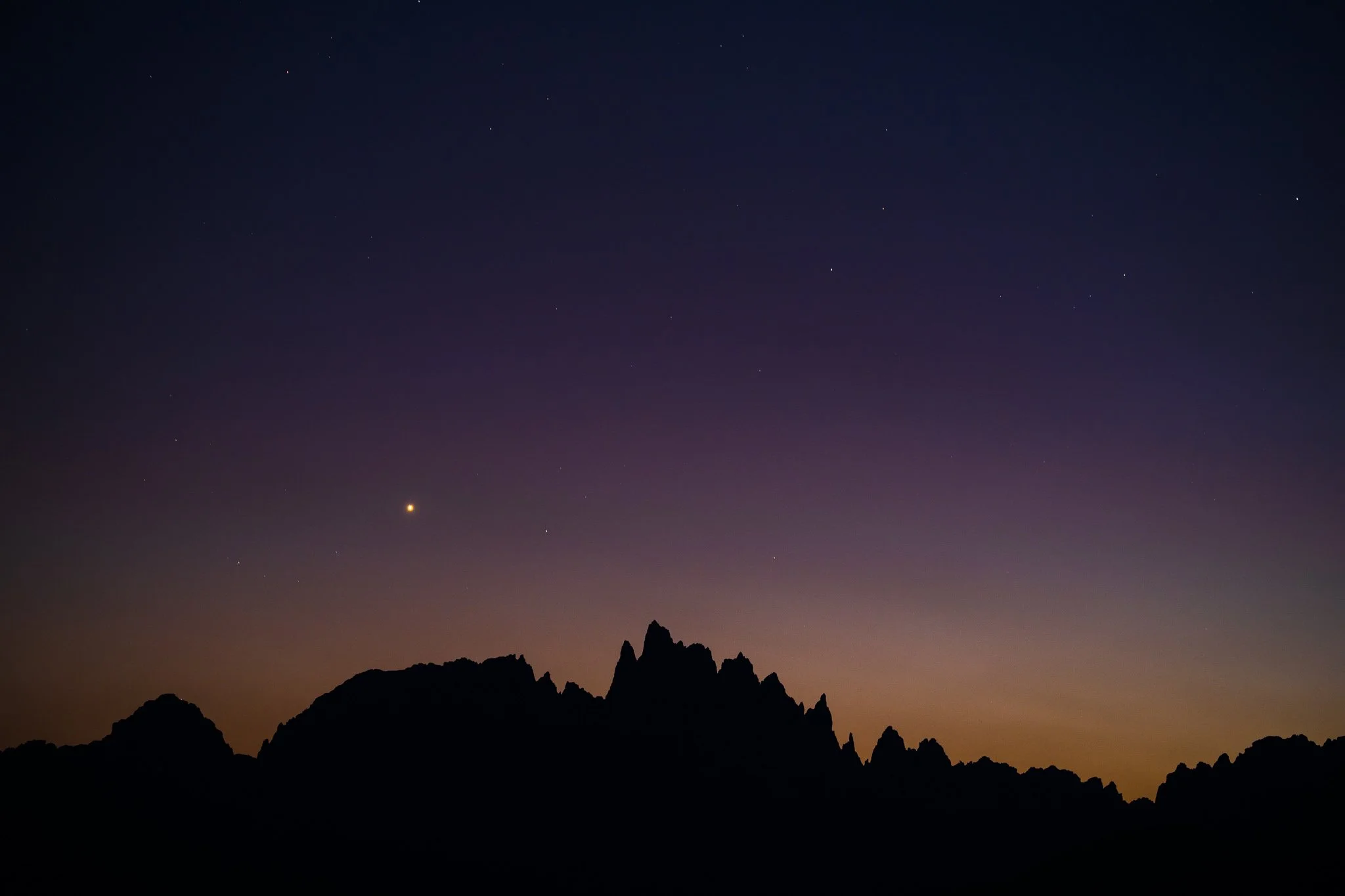 Eastern Sierra at dusk