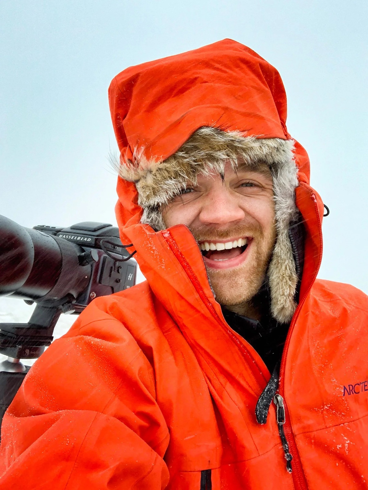 Austin Mann in the field with a Hasselblad