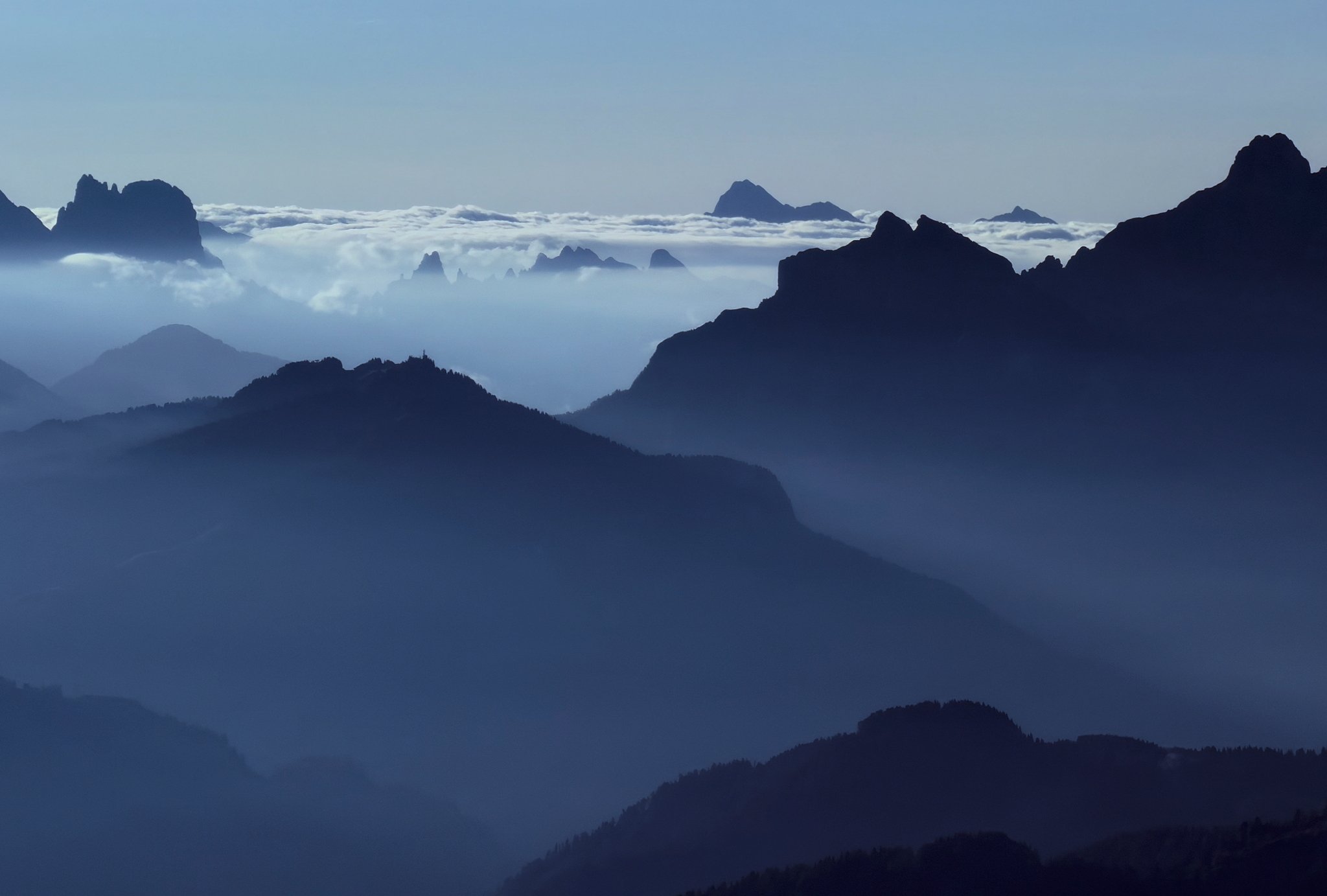 The Val Badia (Gadertal) as seen from Rifugio Franz Kostner