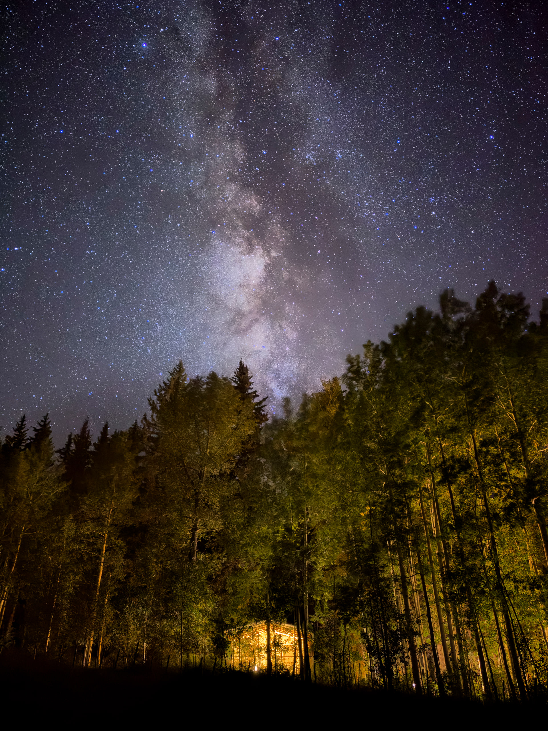 Milky Way over Dunton River Camp tent