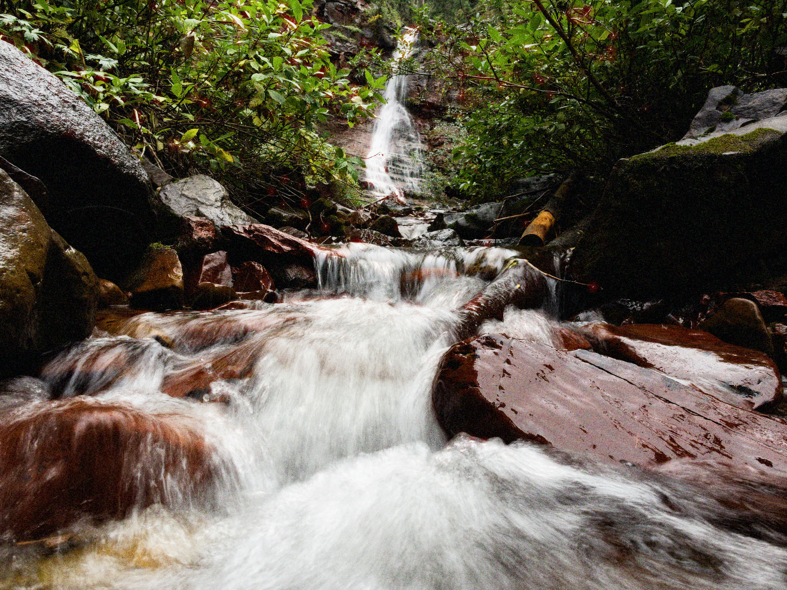 Motion blur waterfall at Dunton Hot Springs