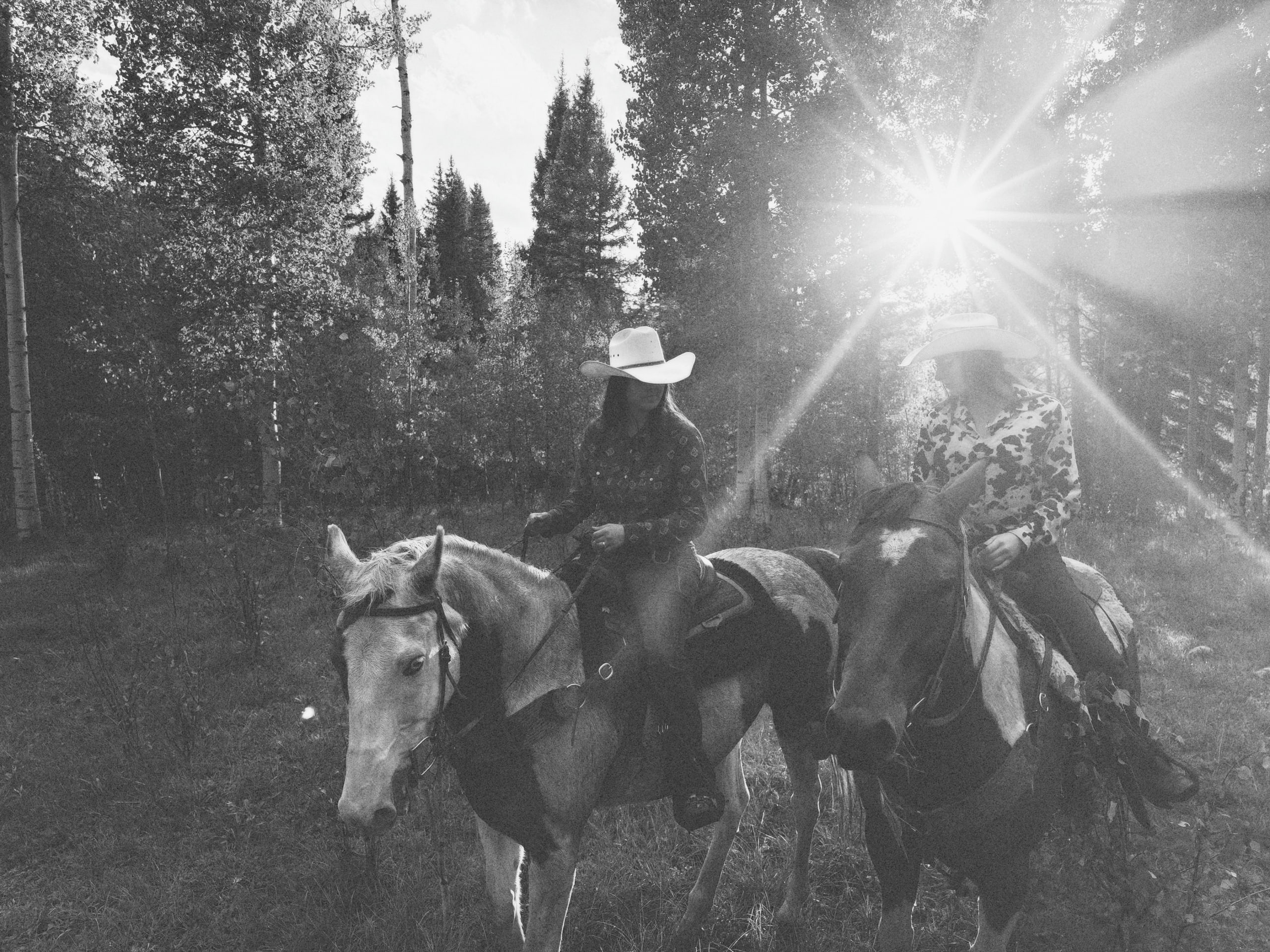 Sophia and Brooklynn on horseback