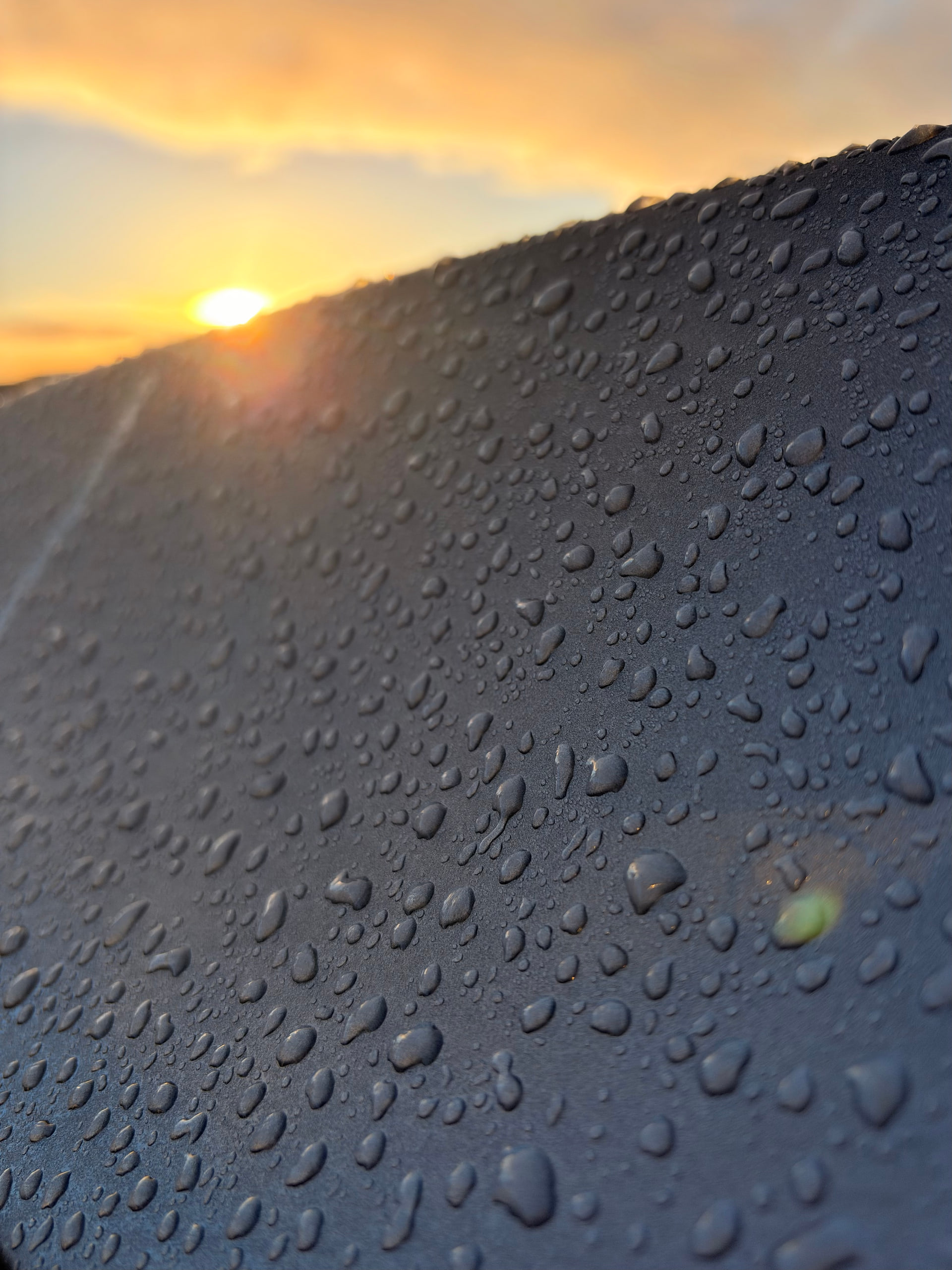 Rain on the Duo at sunset