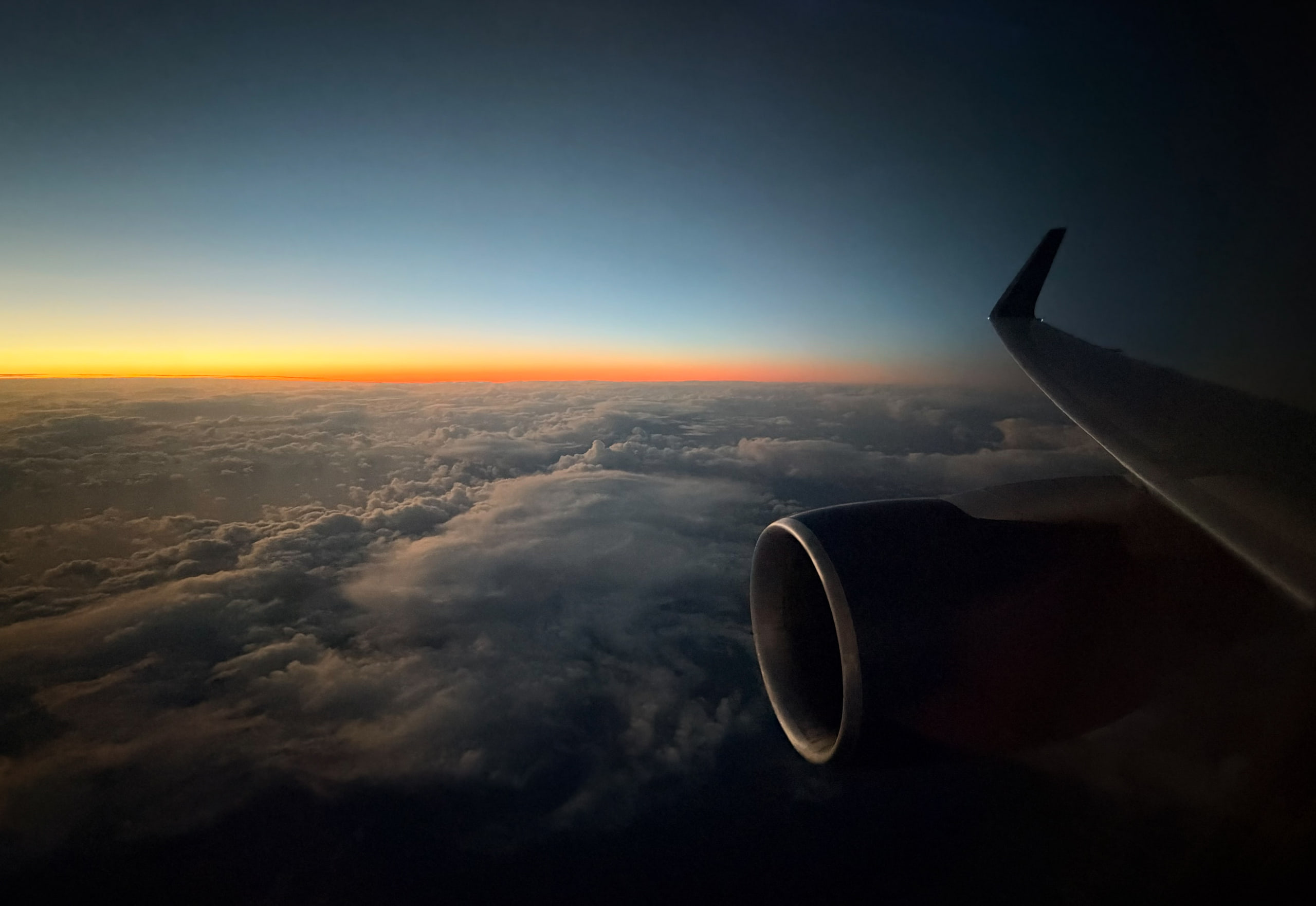 Sunset from the wing
